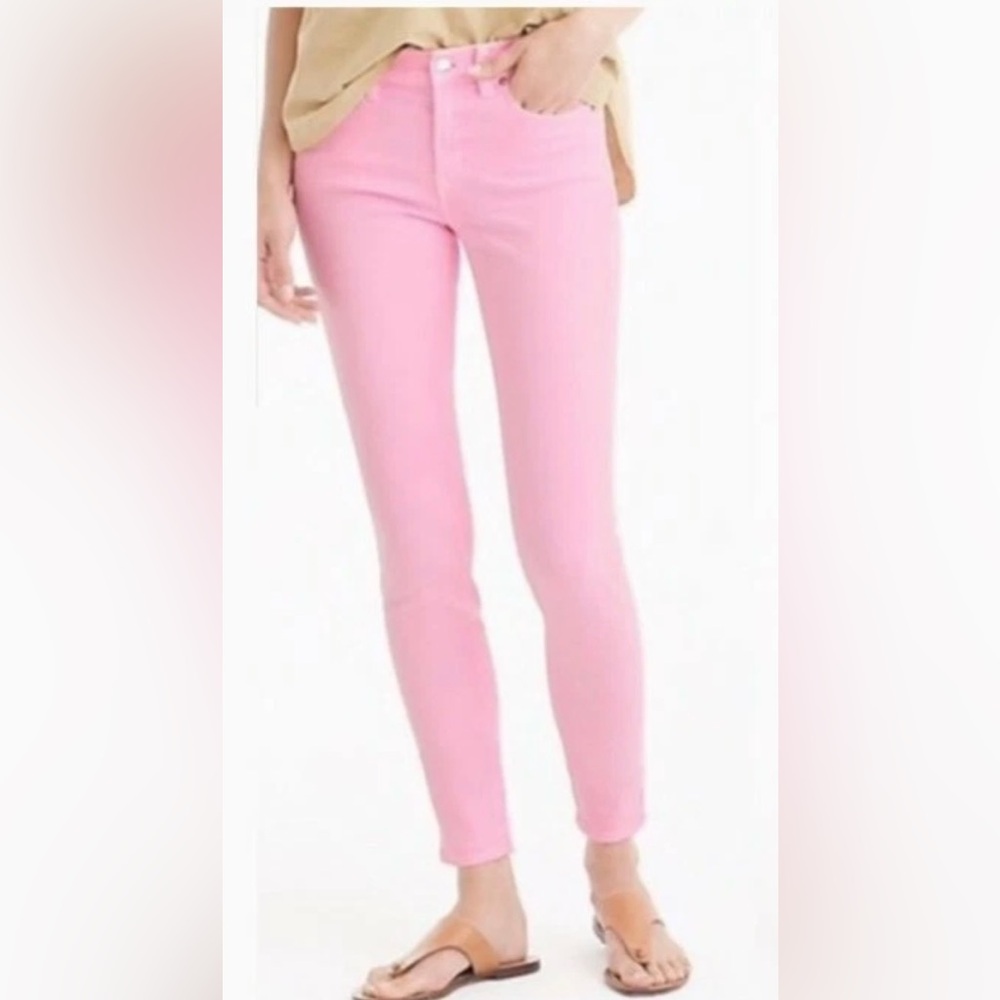 J. Crew Bubblegum Pink Toothpick Jeans Size 2 PINK - Picture 2 of 6